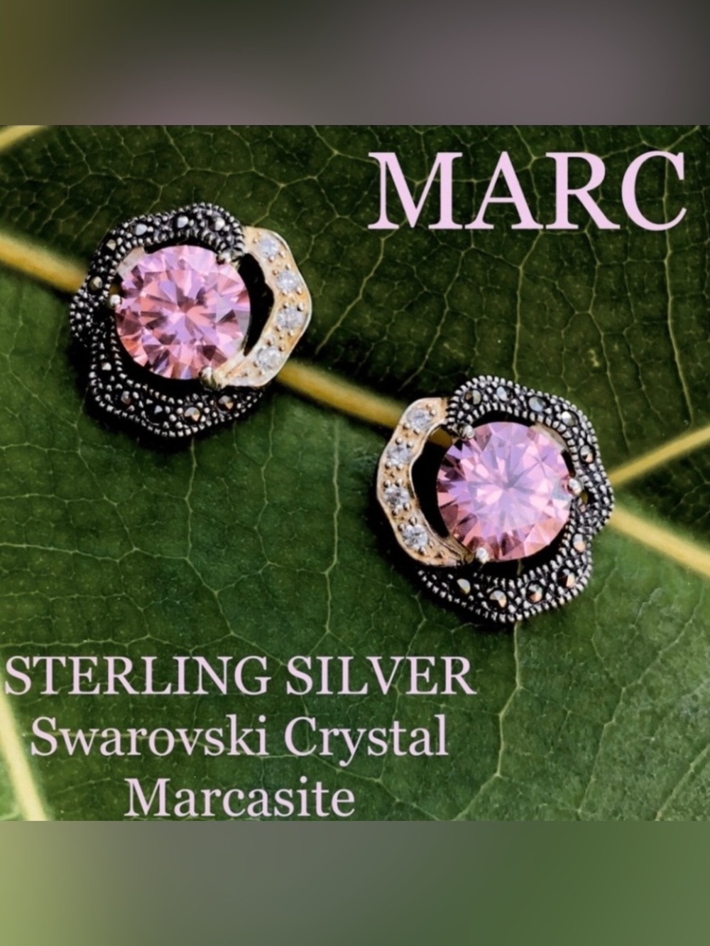 MARC Sterling Silver Swarovski crystal earrings